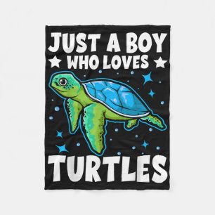 Nur ein Junge, der Schildkröten Lieben Lover spend Fleecedecke