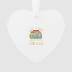 Nur ein Junge, der Schildkröten liebt Vintage-Shir Ornament