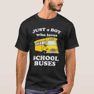Nur ein Junge, der Schulbusse Liebe T-Shirt