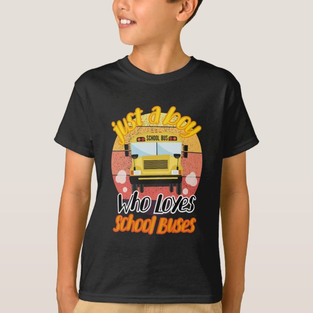 Nur ein Junge, der Schulbusse Liebe T-Shirt (Vorderseite)