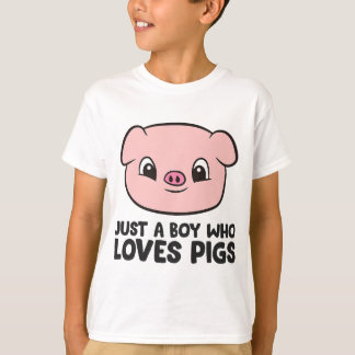 Nur ein Junge, der Schweine Liebe T-Shirt