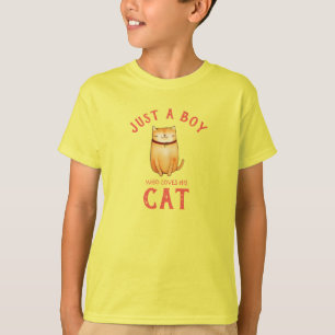 Nur ein Junge, der seinen Cat-T - Shirt Liebe