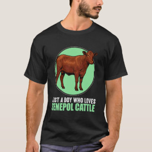 Nur ein Junge, der Senepol-Rinder Senepol-Kuh lieb T-Shirt