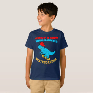 Nur ein Junge, der Skateboarding Lieben T-Shirt