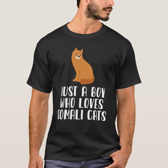 Nur ein Junge, der somalische Katzen Liebe T-Shirt (Vorderseite)