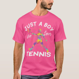 Nur ein Junge, der Tennis Liebe T-Shirt