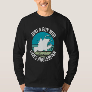Nur ein Junge, der Tiefsee-Anglerfische liebt Retr T-Shirt