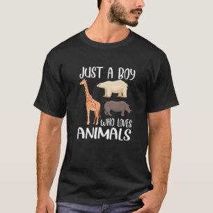 Nur ein Junge, der Tiere Liebe   Polar Bear Giraff T-Shirt