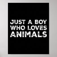 Nur ein Junge, der Tiere Liebe