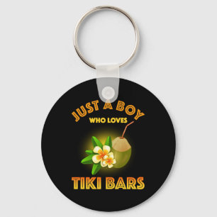 Nur ein Junge, der Tiki Bars Lieben Schlüsselanhänger