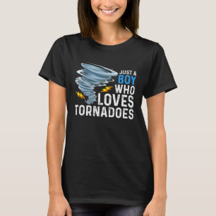 Nur ein Junge, der Tornadoes Storm Weather Chase L T-Shirt