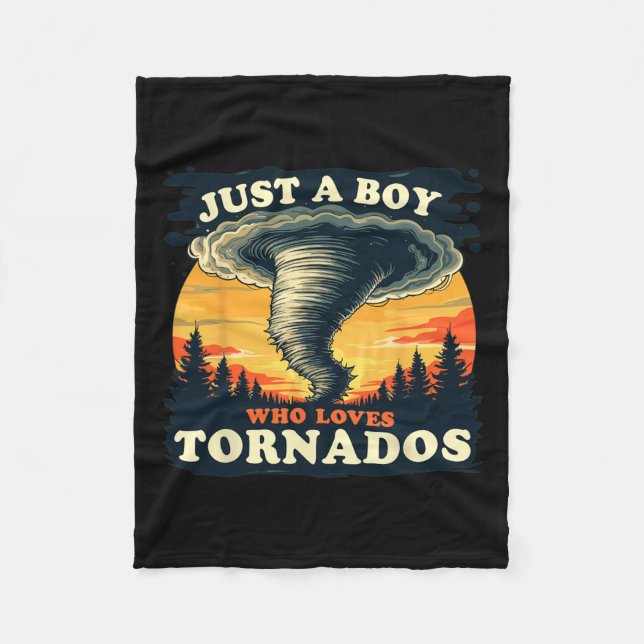 Nur ein Junge, der Tornados Meteorologie Storm Ch  Fleecedecke (Vorderseite)