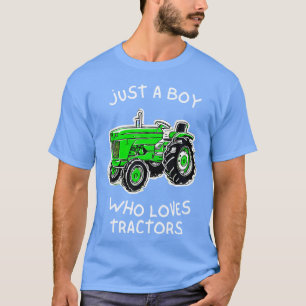 Nur ein Junge, der Traktoren liebt, landwirtschaft T-Shirt