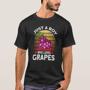 Nur ein Junge, der Trauben Liebe T-Shirt