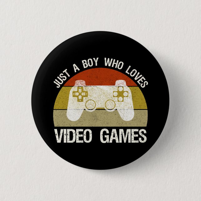 Nur ein Junge, der Videospiele liebt Button (Vorderseite)