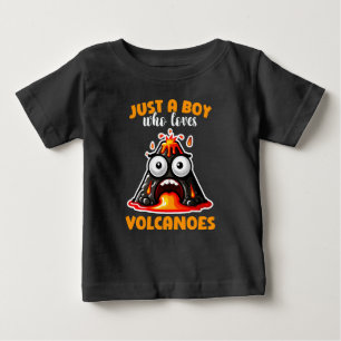 Nur ein Junge, der Vulkane Lieben Kleinkind Shirt