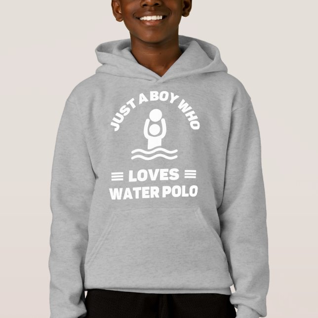 Nur ein Junge, der Wasserpolo . Hoodie (Vorderseite)