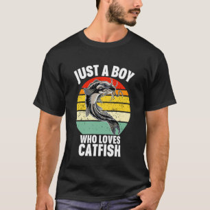 Nur ein Junge, der Wels liebt Lustiges Design für  T-Shirt