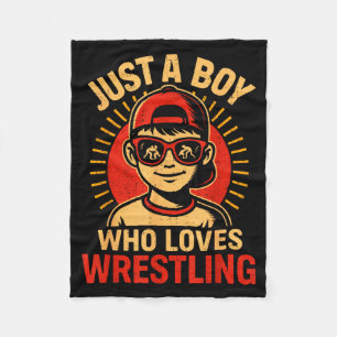 Nur ein Junge, der Wrestling lustig Wrestler für Fleecedecke