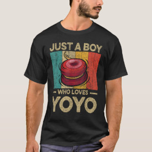Nur ein Junge, der Yoyo Funny Vintagen Yoyo Boys L T-Shirt