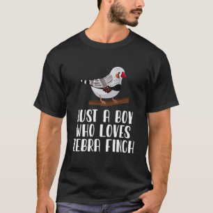 Nur ein Junge, der Zebra Finch Liebe T-Shirt