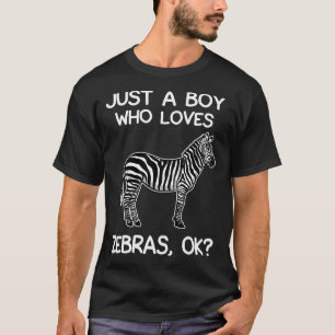 Nur ein Junge, der Zebras Liebe T-Shirt