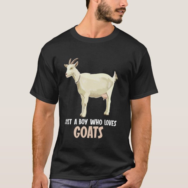 Nur ein Junge, der Ziegen Ziege liebt T-Shirt (Vorderseite)