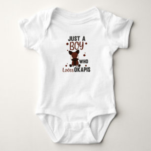 Nur ein Junge von Okapis-Lieben - Waldgiraffe Zebr Baby Strampler