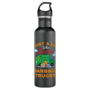 Nur ein Kid Garbage Trucks Kid Boys Girls Edelstahlflasche