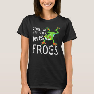 Nur ein Kind, das Frösche Niedlich und einfach Lie T-Shirt