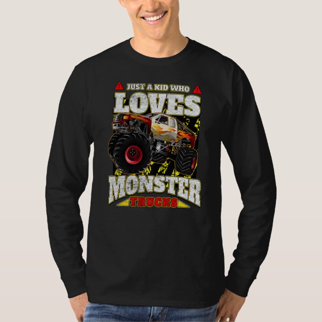 Nur ein Kind, das Monster-LKWs Liebe T-Shirt (Vorderseite)