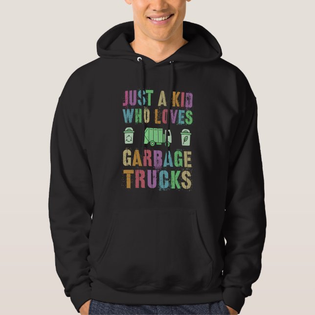 NUR EIN KIND DAS MÜLLWAGEN LIEBT Rette Planet Ea Hoodie (Vorderseite)