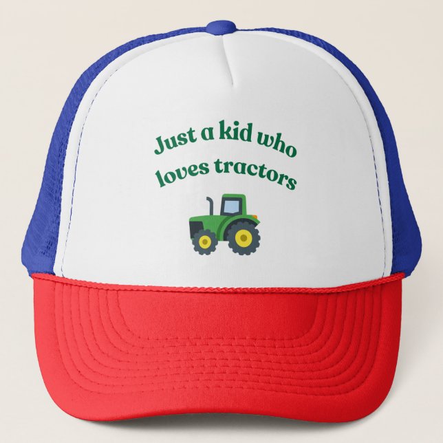 Nur ein Kind, das Traktoren Liebe - Trucker Hat Truckerkappe (Vorderseite)