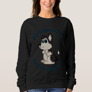 Nur ein kleiner Husky Blue Eyes Boy Dog Sweatshirt