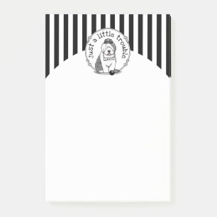 Nur ein kleines Problem Old English Sheepdog Gray Post-it Klebezettel