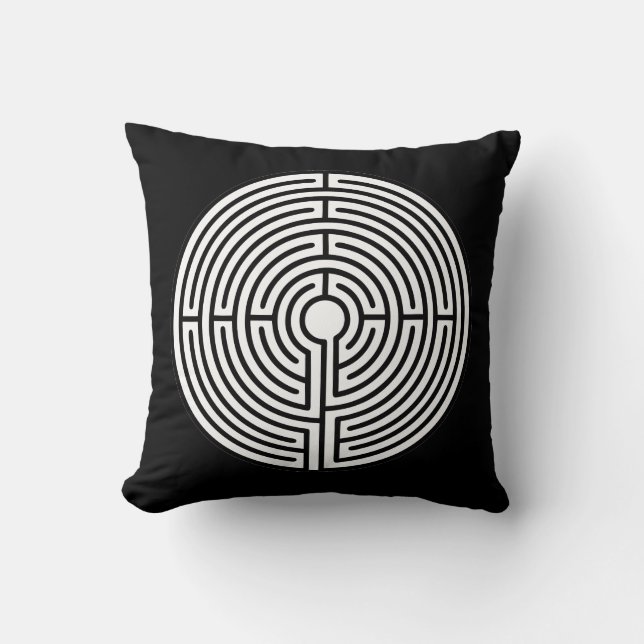 Nur ein Labyrinth aus schwarz Kissen (Vorderseite)
