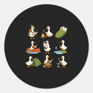 Nur ein Lager-Gans-Shirt, dummer Gans-Camping Runder Aufkleber