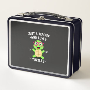 Nur ein Lehrer, der Schildkröten liebt Schildkröte Metall Brotdose