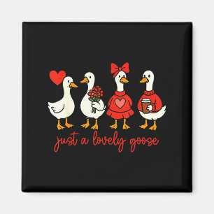 Nur ein liebenswerter Gans Valentinstag Ente Lusti Magnet