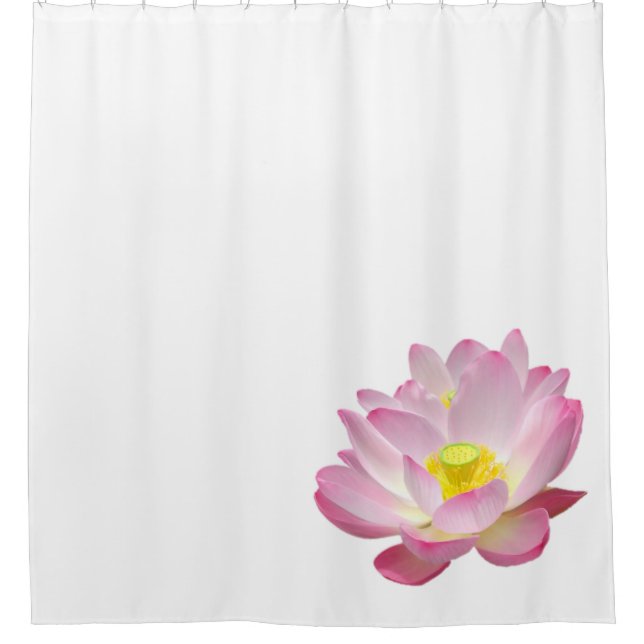 Nur ein Lotus Blossom + Ihr Backgr. Ideen Duschvorhang (Vorderseite)