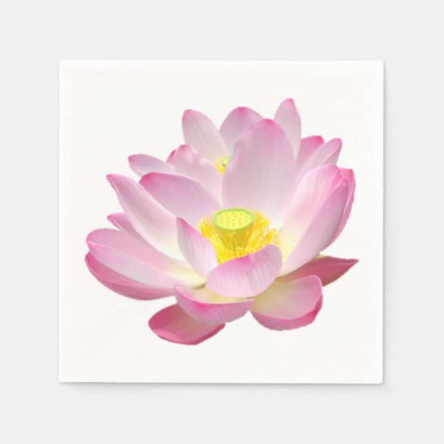 Nur ein Lotus Blossom + Ihr Text & Ideen Serviette (Vorderseite)