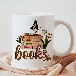 NUR EIN MÄDCHEN, buchen Sie Lover Floral Books Rea Kaffeetasse