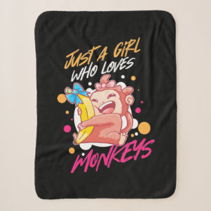 Nur ein Mädchen, das Affen Liebe Sherpadecke