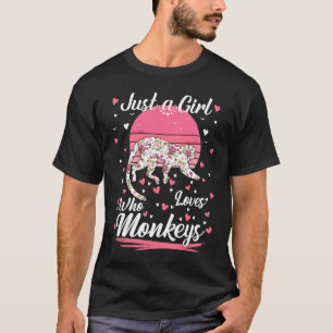 Nur ein Mädchen, das Affen Niedliche Affenkinder L T-Shirt