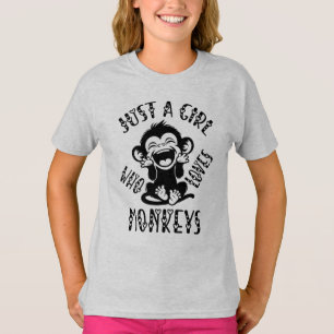 Nur ein Mädchen, das Affen Niedlichen Affen Liebe T-Shirt