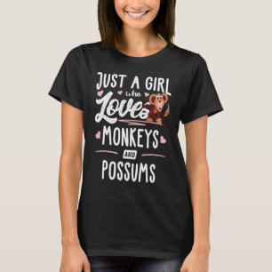 Nur ein Mädchen, das Affen und Frauen Liebe T-Shirt