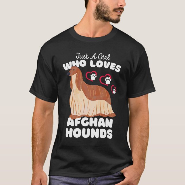 Nur ein Mädchen, das afghanische Hunden Niedlichen T-Shirt (Vorderseite)