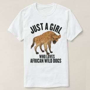 Nur ein Mädchen, das afrikanische wilde Hunde Lieb T-Shirt