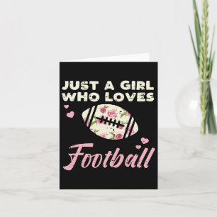 Nur ein Mädchen, das amerikanische Football-Blume Karte