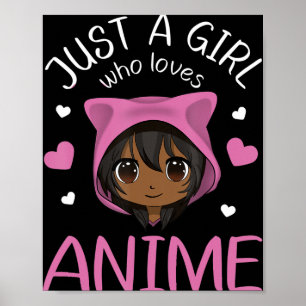 Nur ein Mädchen, das Anime African American Girls  Poster